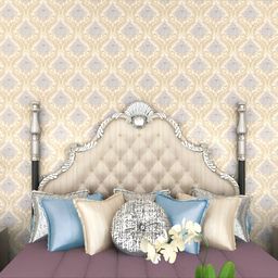 Asian royal Cream & Grey Floral Printed Self Adhesive Waterproof Wall Sticker-picture-13