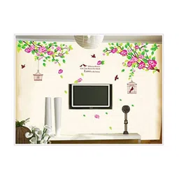 Jaamso Royals Flowers & Birds Printed Self-Adhesive Water Proof Wall Sticker-image-92