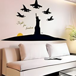 Asian royal Black & Yellow 3D Printed Self Adhesive Wall Sticker-image-90