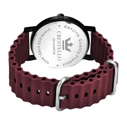 CRESTELLO Men Brass Dial & Straps Analogue Multi Function Watch CR-BLK028SLC-WYN image 3