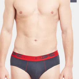 BODYX Men Pack Of 2 Cotton Basic Briefs BX16B-Steel-Grey-2PCS-S-31