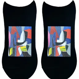 TOFFCRAFT Men Black Patterned Cotton Shoe Liners-49
