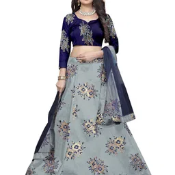 Rujave Woven Design Semi-Stitched Lehenga & Unstitched Blouse With Dupatta-picture-16