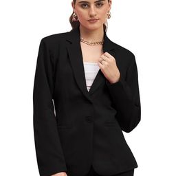 brinns Notched Lapel Long Sleeves Single-Breasted Casual Blazer image 1