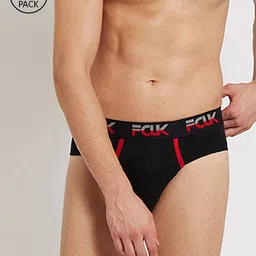 FCUK Men Black Pack of 2 Solid Briefs-picture-55