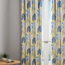 URBAN DREAM Yellow Single Long Door Curtain-image-78