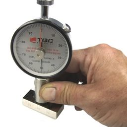 TQC Durometer Rubber Hardness Tester Shore D with Peak Pointer 0-100 X 1HA with High Accuracy Test Block image 3