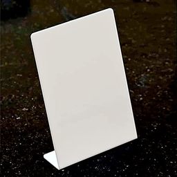 DESK DOCK Acrylic QR Code Display Stand 4 X 6 Inch (A6) Paper Holder L Shape Portrait Style Menu Ad Frame Display Stand Table Top Perfect for Restaurants image 3