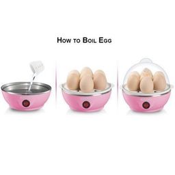 Dhruheer Egg Boiler Electric Automatic Off Egg Poacher for Steaming, Cooking, Boiling and Frying, Home Machine Egg Boiler with Egg Tray. Multicolour (Single Layer) image 3