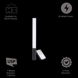 Digitek DSL-20W LED Light Wand with Remote for Photography, Videography & Live Streaming (Convenient Controls) image 3