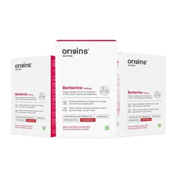 Origins Nutra Set Of 3 Berberine Metabolism Booster 500mg Capsules - 28 Capsules Each-50