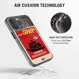 DailyObjects Red & Black New Ship Matchbox Printed iPhone 13 Pro Phone Case image 4