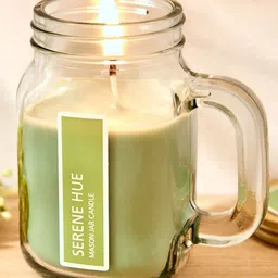 Home Centre Green Sea Breeze Scented Mason Jar Candle-image-47