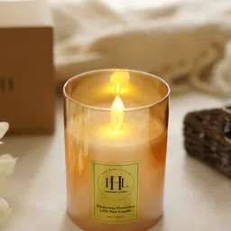 Pure Home and Living Beige LED Flickering Flame Large Candle-image-42
