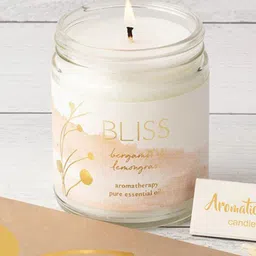 Aromatic Fables White Bliss Tranquility Lemongrass Scented Jar Candle-image-99