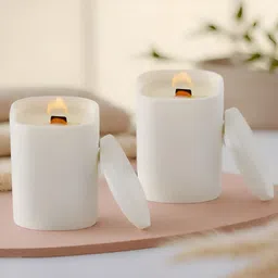 The Better Home White 2 pieces Ebony Agilawood Scented Candle Jar-image-31