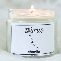 Aromatic Fables Taurus Sun Sign White Charlie Scented Jar Glass Candle-42