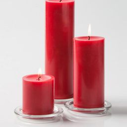 Aromatic Fables Red 3 Pieces Rose Fragrance Wax Pillar Candles-29