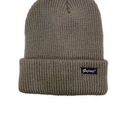 Gajraj Unisex Beige Rib Knit Winter Woolen Beanie-89