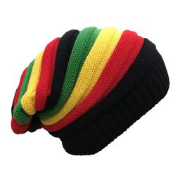 Gajraj Unisex Yellow & Red Self Striped Beanie Cap-99