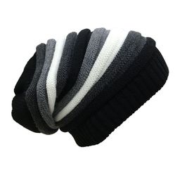 Gajraj Unisex Grey & White Colourblocked Beanie-39