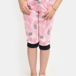 V-Mart Girls Tropical Printed Mid-Rise Cotton Capris-image-28