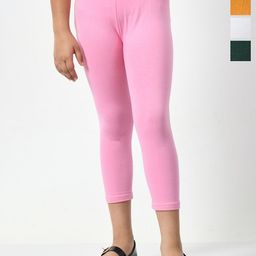 BAESD Girls Pack Of 4 Cotton Lycra Capris-image-96