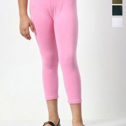 BAESD Girls Pack of 4 High Rise Capris-image-76