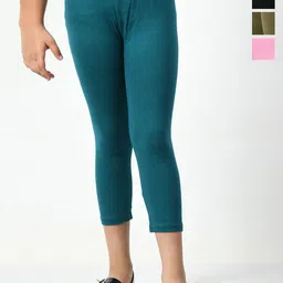 BAESD Girls Pack Of 4 Mid-Rise Regular Fit Capris-picture-46