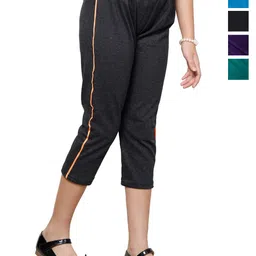 BAESD Girls Pack Of 5 Mid Rise Cotton Capris-picture-43