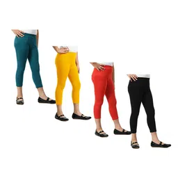 BAESD Girls Pack Of 4 Mid-Rise Skinny Fit Capris-picture-36