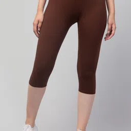 Apraa & Parma Women Brown Skinny Fit Capris-picture-20