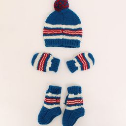 Woonie Unisex Kids Blue Caps-image-7