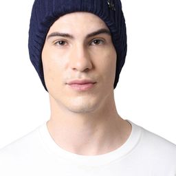 ELLIS Men Blue Self-Design Beanie-image-10