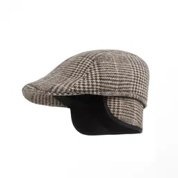 Zacharias Men Self Design Woollen Ascot Cap With Earmuff-picture-21