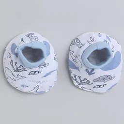 BUMZEE Boys Printed Beanie With Mitten Bootie Set image 4