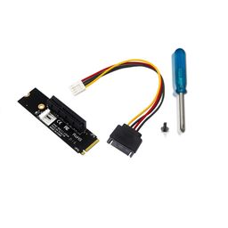 Black New High Quality NGFF M.2 To PCI-E 4x 1x Slot Riser Card Adapter M2 To PCIE X4 X1 Converter For Graphics Card image 1