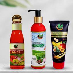 NatureNova Herbals Set of Colour Protect Shampoo - Fruit Conditioner - Anti-Hairfall Oil-17