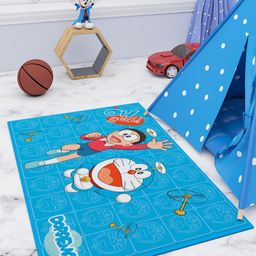 Athom Trendz Kids Blue Cartoon Characters Carpet-11