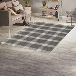 saraswatii global Charcoal Geometric Hand-Tufted Carpets-0