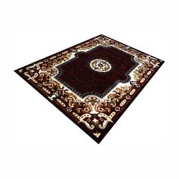SANA CARPET Brown & White Ethnic Motifs Cotton Carpet-image-49