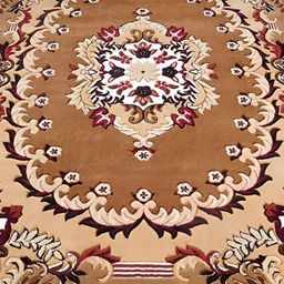 SANA CARPET Brown & Off White Ethnic Motifs Cotton Carpet-picture-43