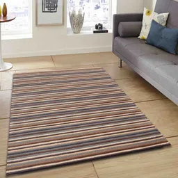 PRESTO Brown, Grey & Beige Hand Tufted Wool Anti-Skid Carpet-47