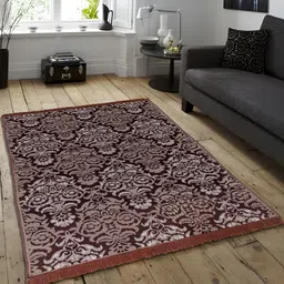 ZESTURE Brown Abstract Carpet-55