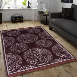 ZESTURE Brown Ethnic Motifs Regular Carpet-32