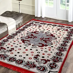ZESTURE Beige Ethnic Motifs Printed Carpet-image-103
