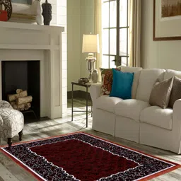ZESTURE Brown Ethnic Motifs Printed Carpet-27