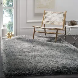 IMRA CARPET Silver-Toned Water Resistant Shaggy Carpet-image-3