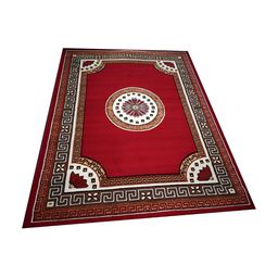 Asad Emporium Rugs Red& White Geometric Anti-Skid Carpet-14
