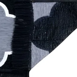 ZESTURE Black & Grey Abstract Printed Carpet image 3